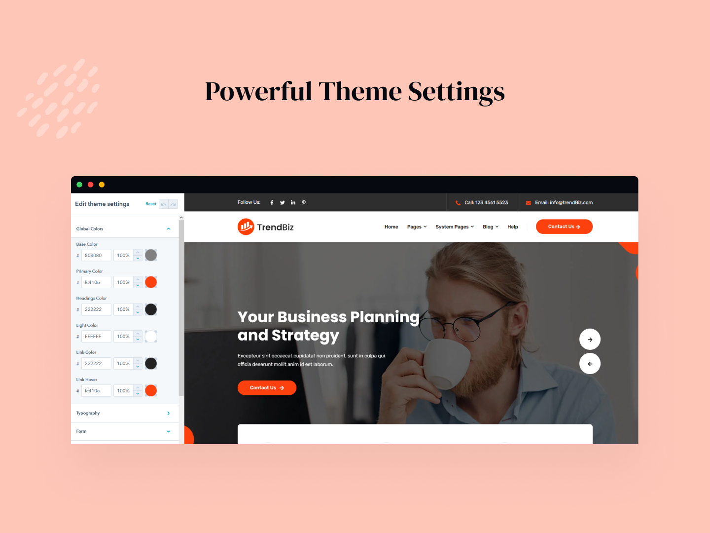 Powerful Theme Settings